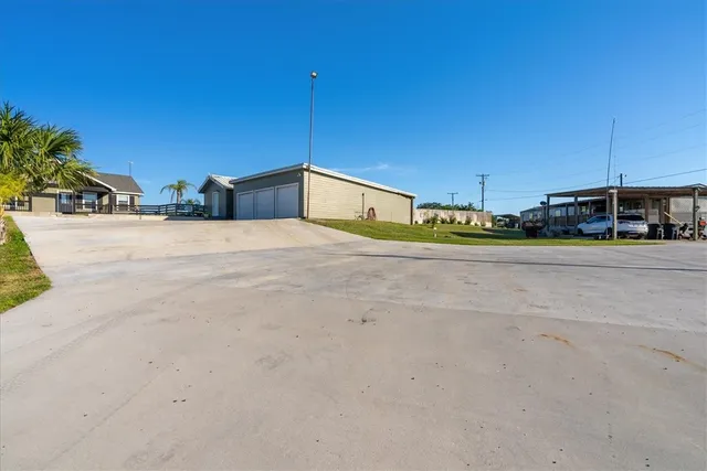 a view of a terrace with a bench