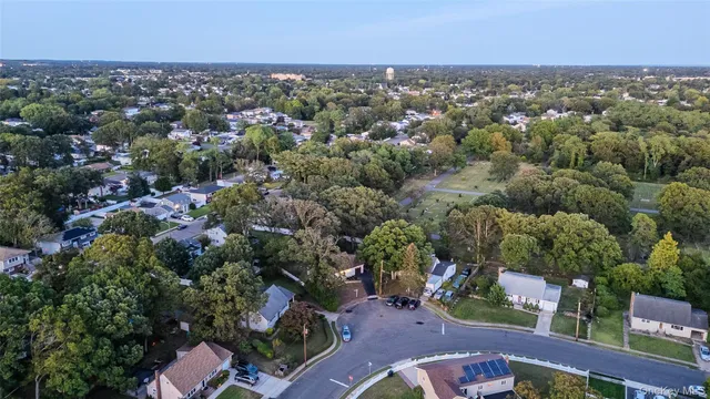 an aerial view of multiple house