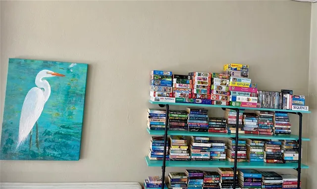 a shelf with books and a store