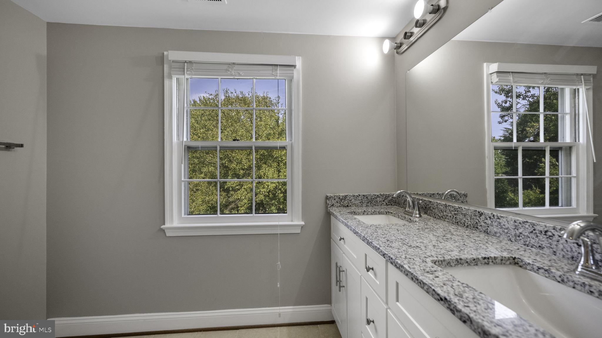 9705 Eclipse Place Montgomery Village, MD 20886 - Photo 38 of 54 a bathroom with a granite countertop sink and a window