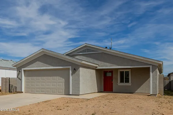 a front view of a house