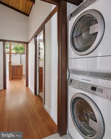a view of a room with rack on the wall