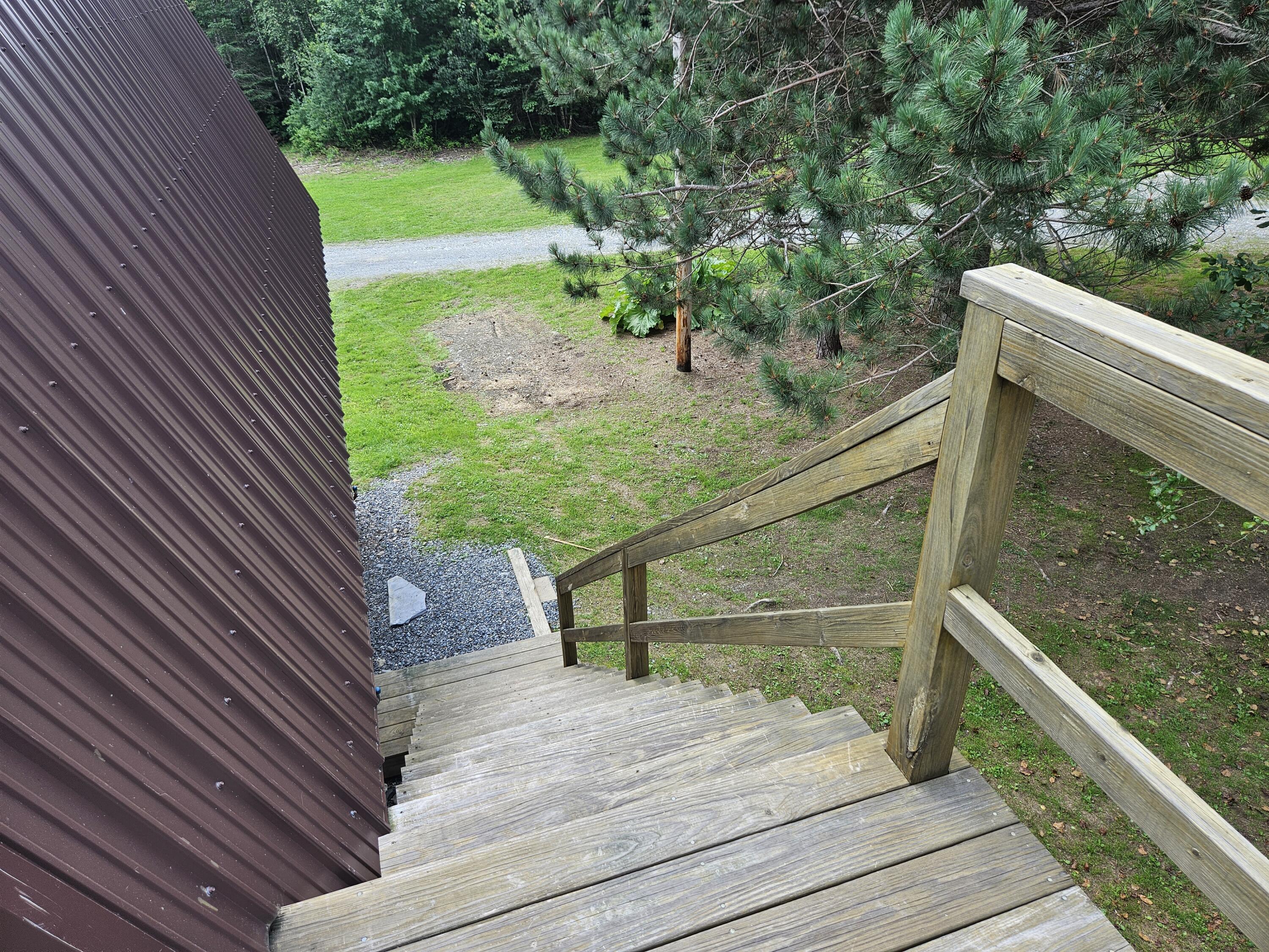 34 N Road Shirley Mills, ME 04485 - Photo 33 of 47 Exterior garage stairs