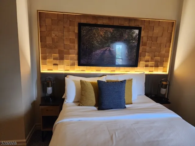 a bed room with a bed