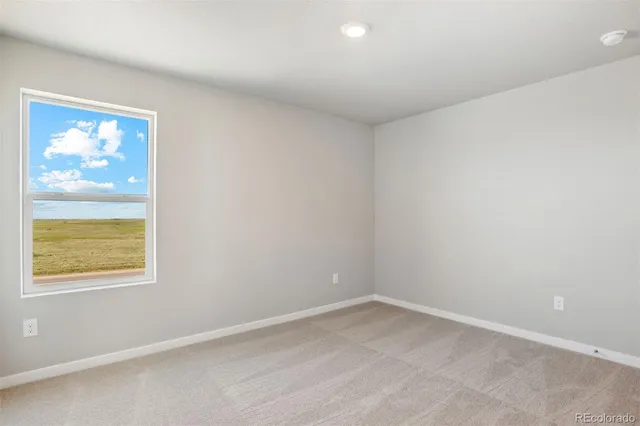 an empty room with a window