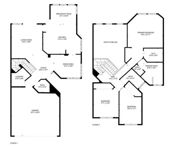 a view of a wooden floor in a living room