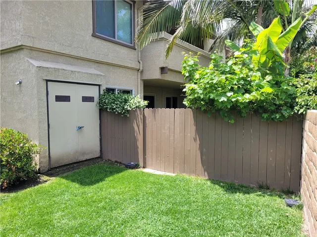 a backyard of a house