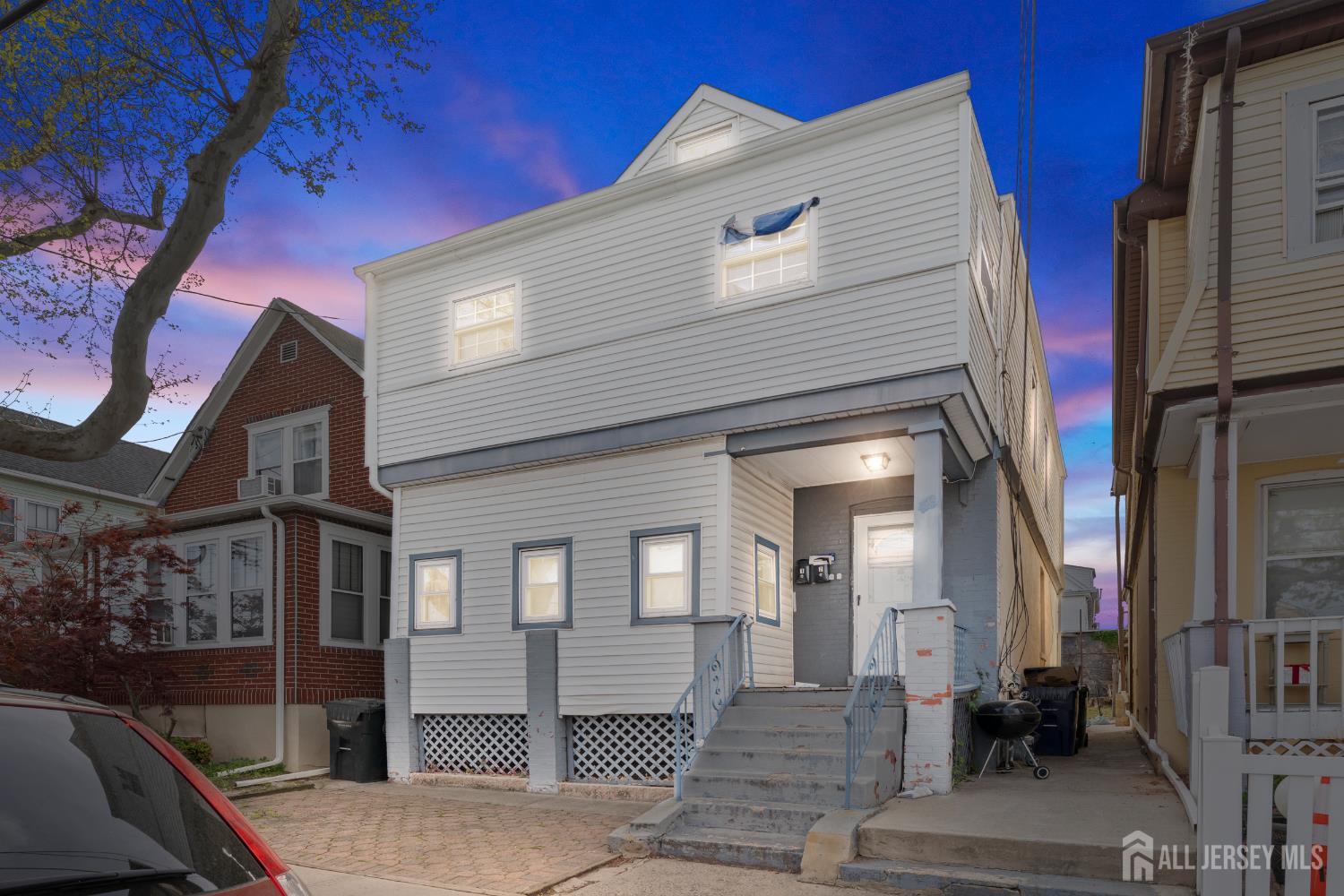 a front view of a building