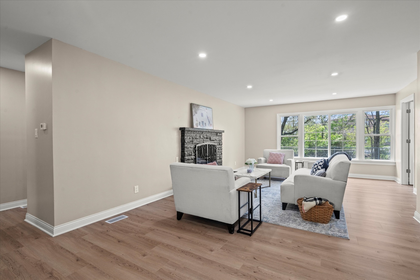 30 Broadway Chicago Heights, IL 60411 - Photo 3 of 25 a living room with furniture and a fireplace