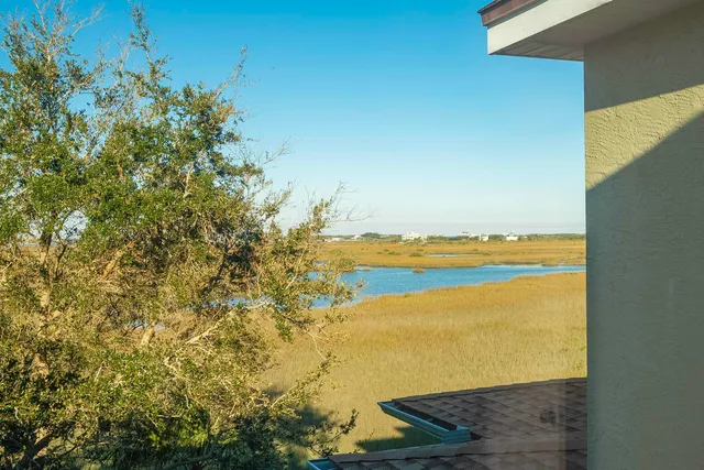 a view of an ocean from a balcony