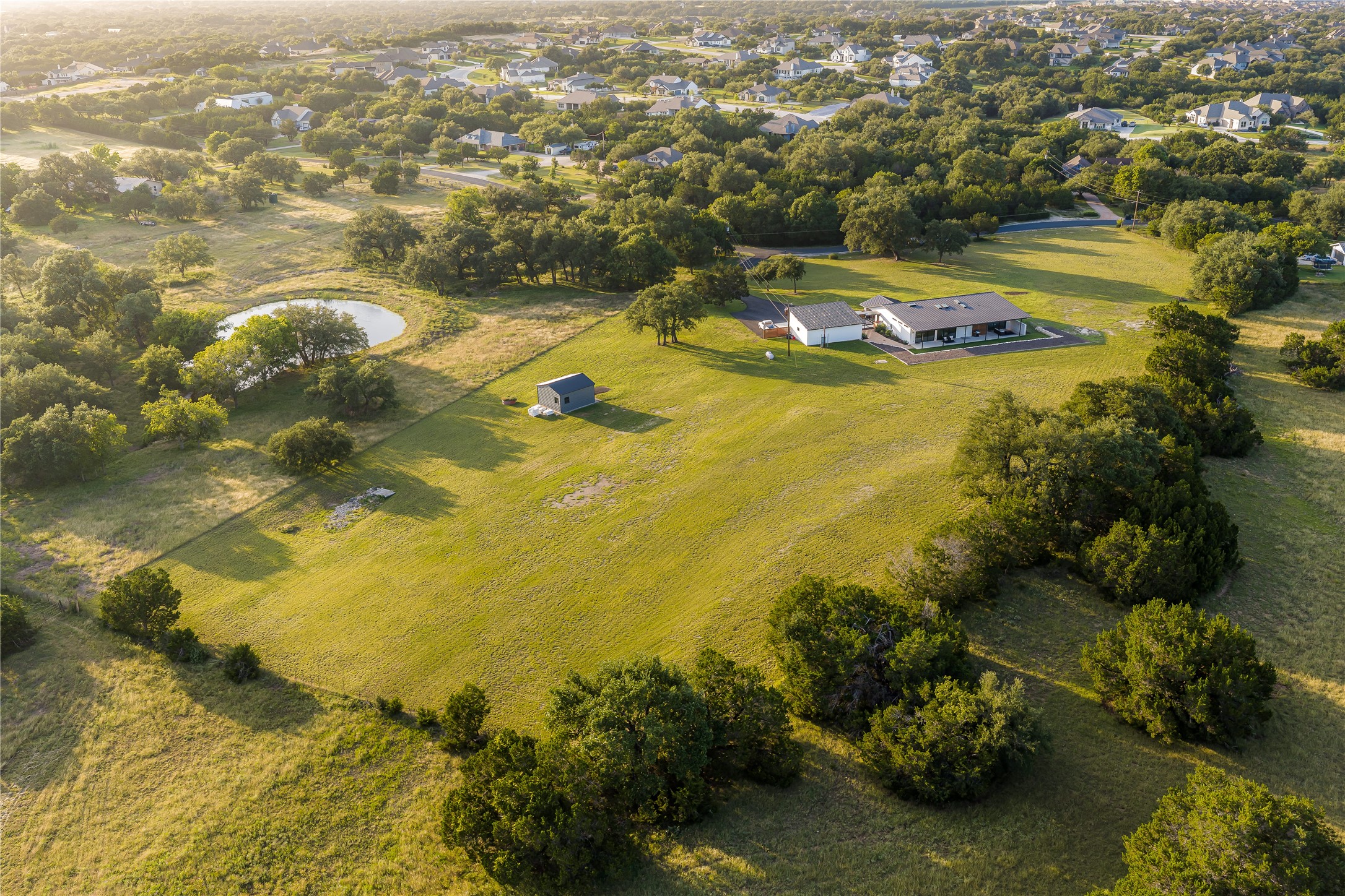 402 Rolling Hills Road Liberty Hill, TX 78642 - Photo 24 of 40 Aerial view showing the expansive private lot
