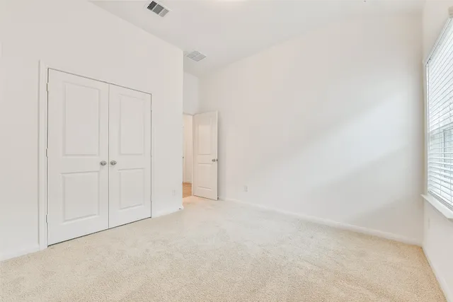 an empty room with a window