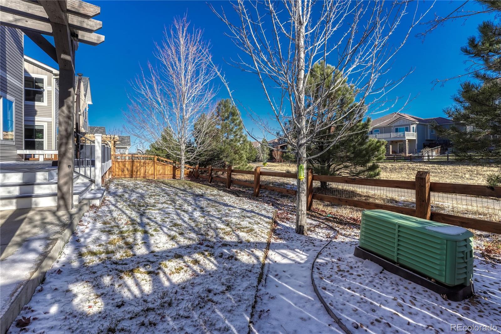 3359 Starry Night Loop Castle Rock, CO 80109 - Photo 42 of 47 a view of a bench in a backyard