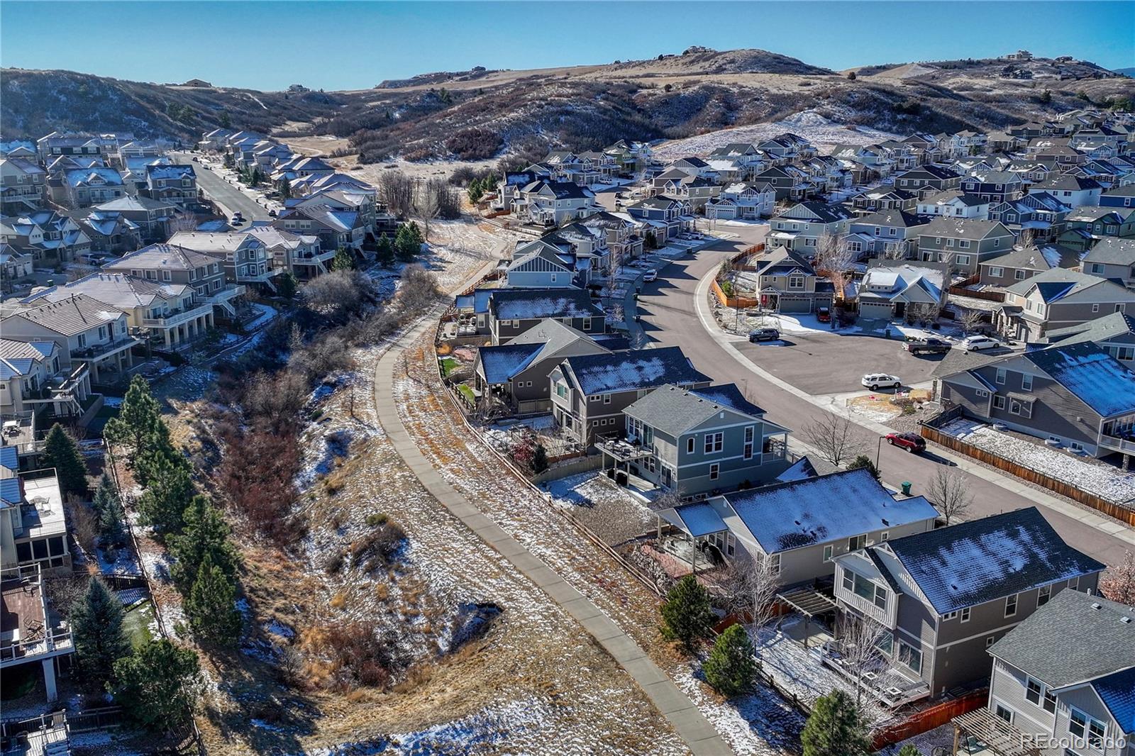 3359 Starry Night Loop Castle Rock, CO 80109 - Photo 45 of 47 an aerial view of a city