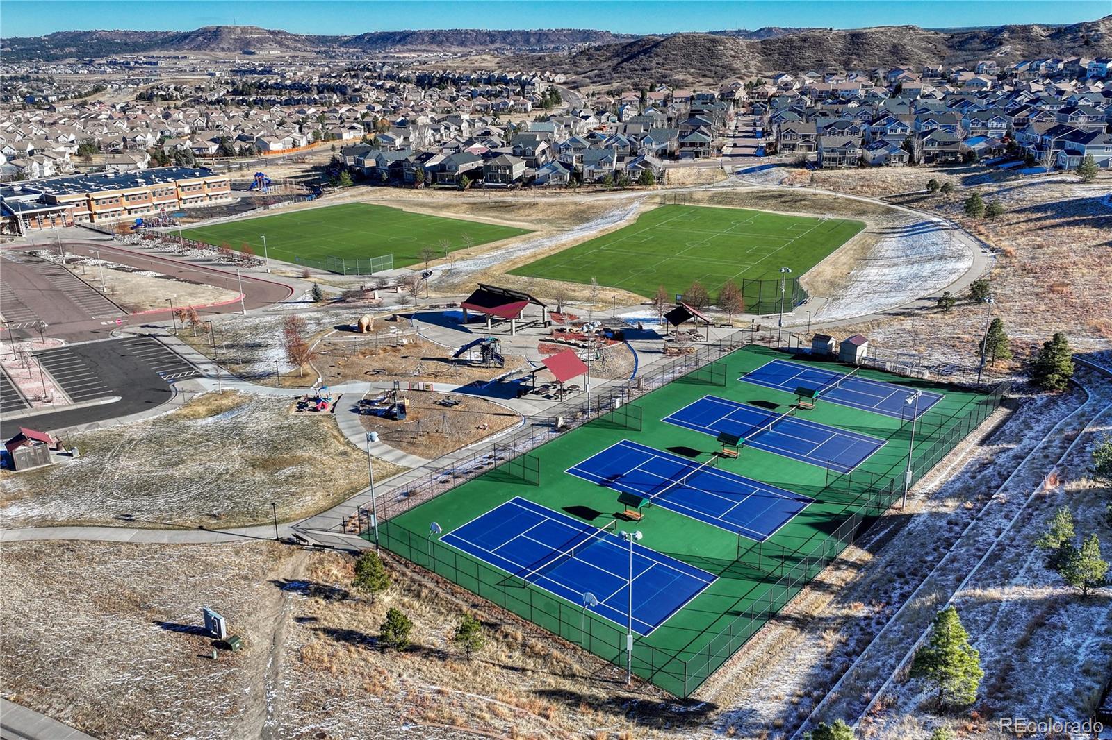 3359 Starry Night Loop Castle Rock, CO 80109 - Photo 46 of 47 a view of an outdoor space yard patio swimming pool and outdoor seating