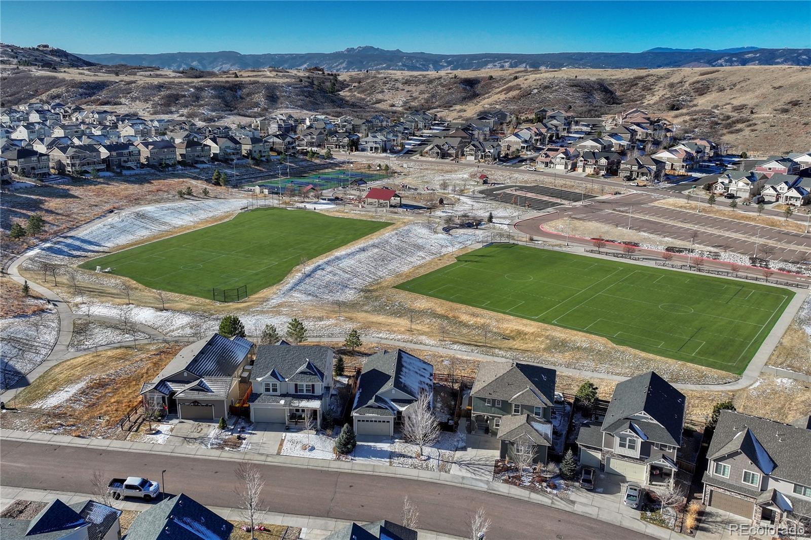 3359 Starry Night Loop Castle Rock, CO 80109 - Photo 47 of 47 an aerial view of a house with a outdoor space
