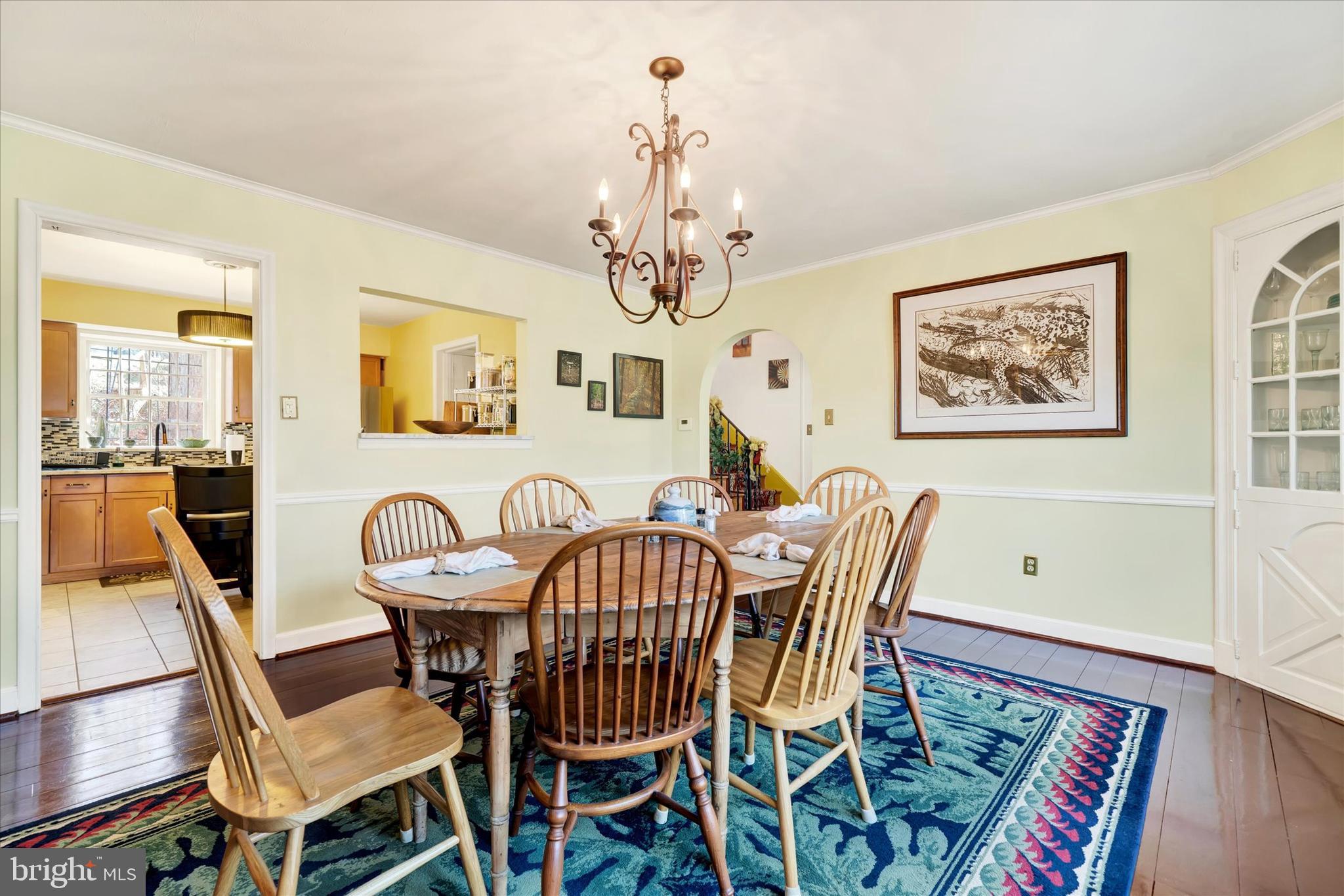 1711 Alsace Road Reading, PA 19604 - Photo 12 of 45 a view of a dining room with furniture a chandelier and wooden floor
