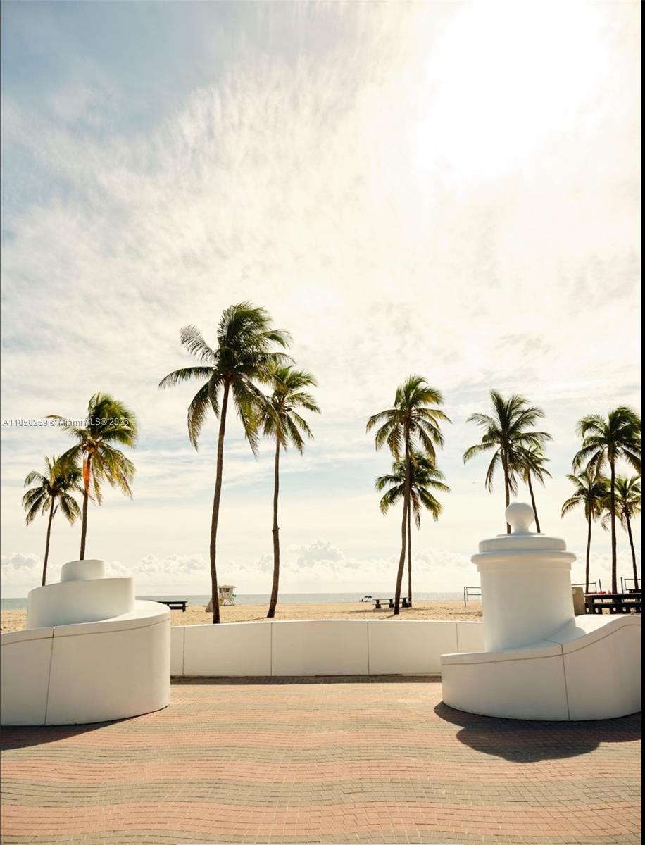 505 Northeast 2nd Street, Unit 14C Fort Lauderdale, FL 33301 - Photo 12 of 17 a view of ocean view with palm trees