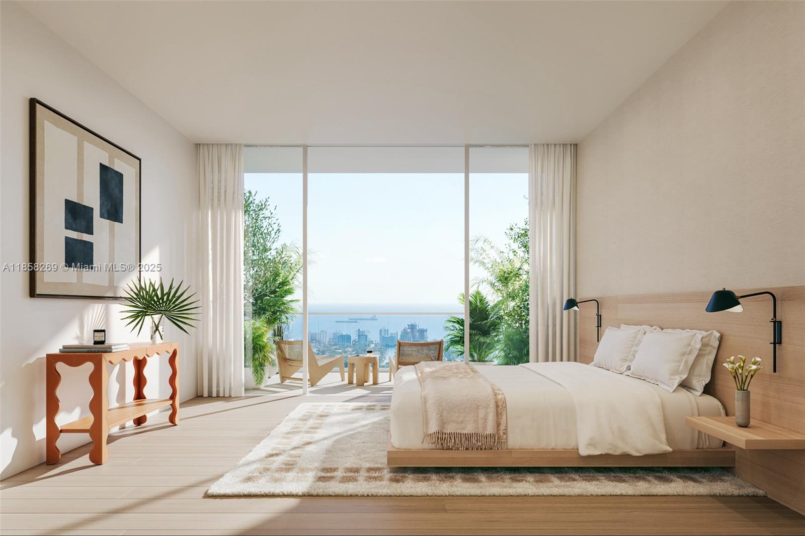 505 Northeast 2nd Street, Unit 14C Fort Lauderdale, FL 33301 - Photo 15 of 17 a bed sitting in a bedroom next to a window