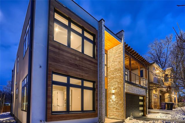 a front view of a building with a window