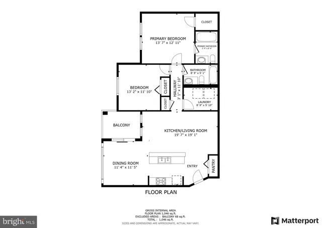 front view of a brick house