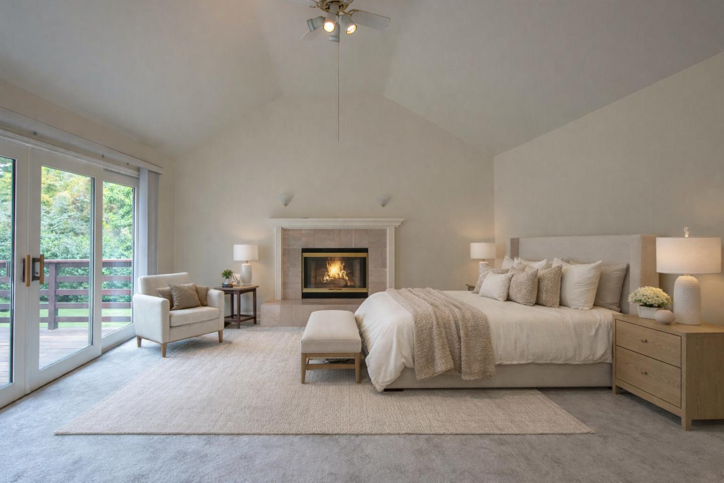 4055 Sunset Lane Pebble Beach, CA 93953 - Photo 14 of 23 a bedroom with a bed and a couch