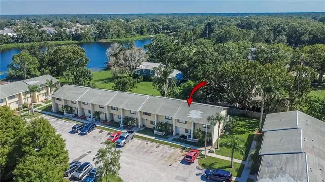 an aerial view of house with outdoor space