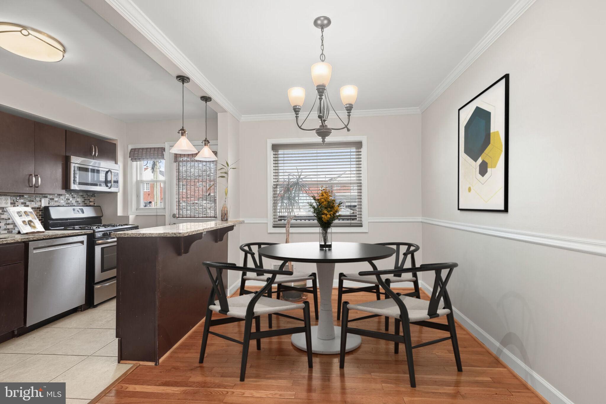 2812 Moorgate Road Dundalk, MD 21222 - Photo 10 of 63 Dining Area and Kitchen-Staged Using Virtual Tools
