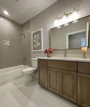 15959 Prairie View, Unit T6 Lockport, IL 60441 - Photo 8 of 27 a bathroom with a double vanity sink mirror and toilet