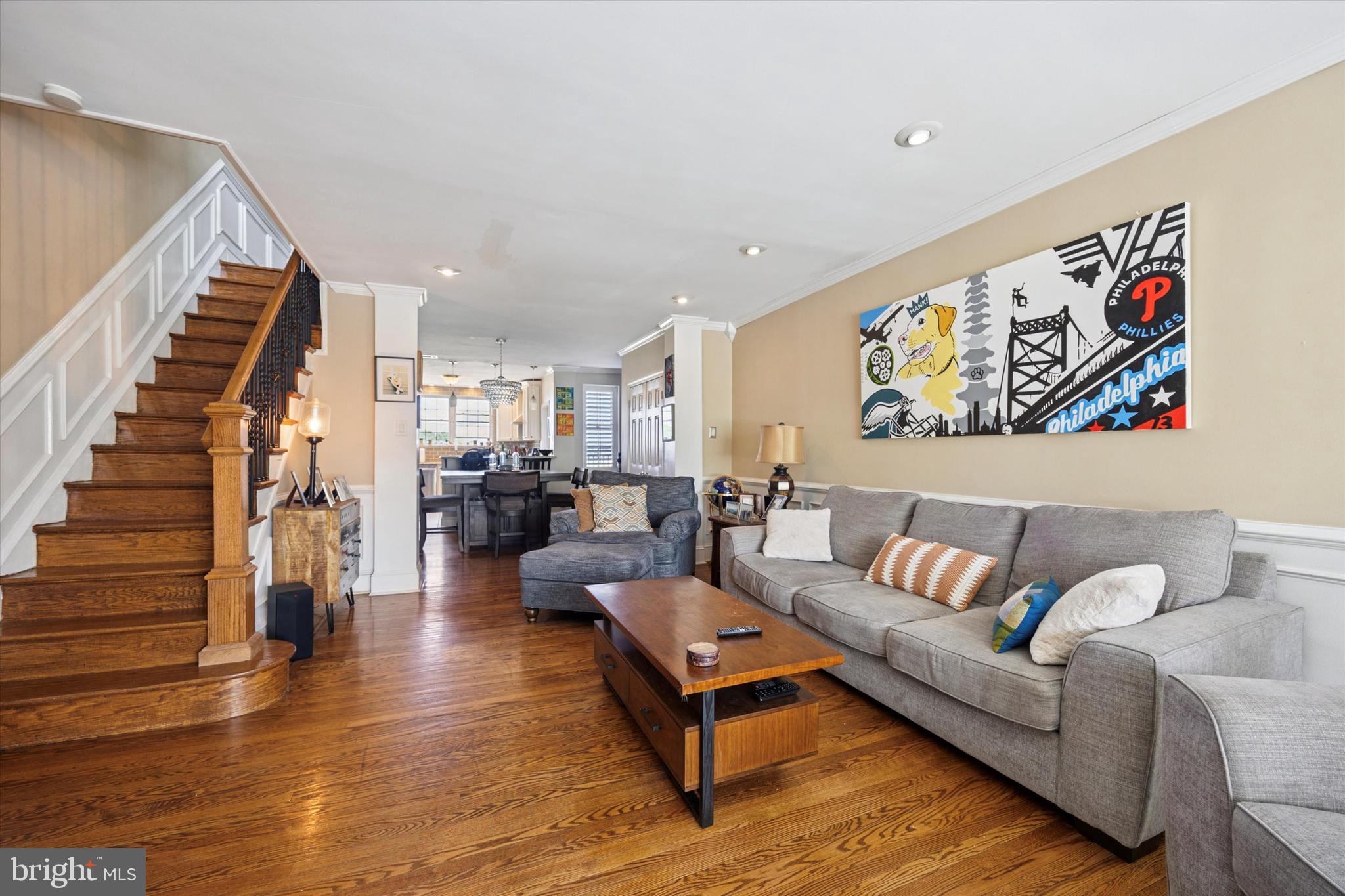 2935 South 13th Street Philadelphia, PA 19148 - Photo 2 of 24 a living room with furniture and wooden floor