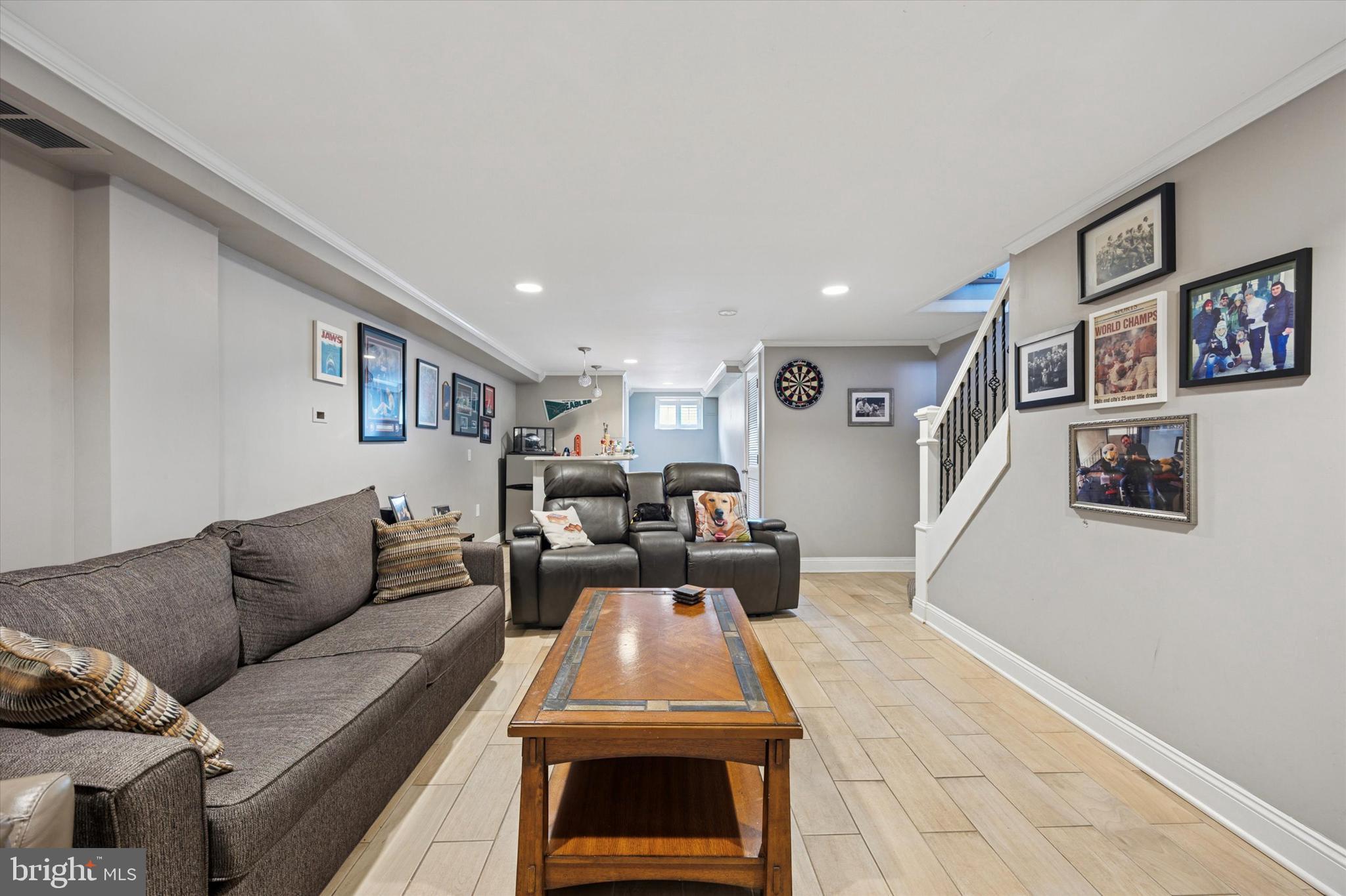 2935 South 13th Street Philadelphia, PA 19148 - Photo 8 of 24 a living room with furniture and a flat screen tv