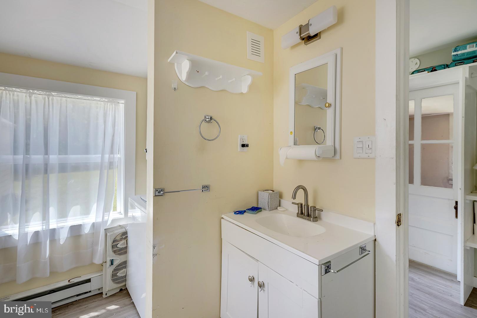 29092 Piney Neck Road Dagsboro, DE 19939 - Photo 13 of 49 a bathroom with a sink a mirror and shower