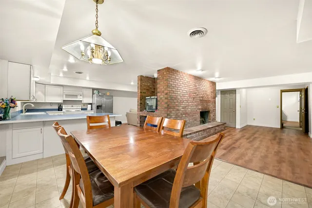 a view of livingroom with furniture and fireplace