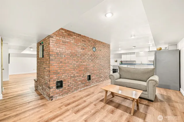a living room with a couch and a flat screen tv