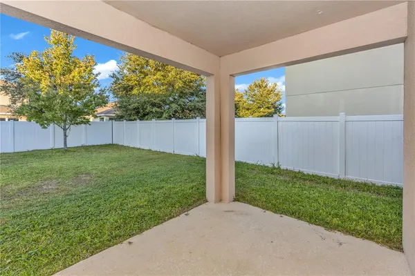 a view of yard from a window