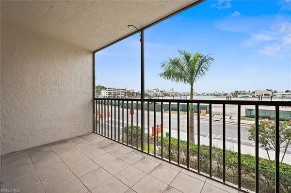 a view of a balcony