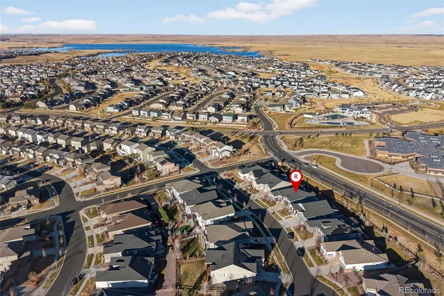 an aerial view of a city