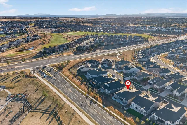 an aerial view of a city