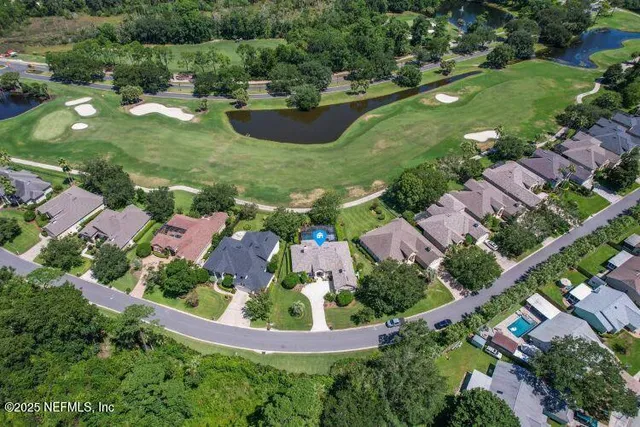 an aerial view of multiple house