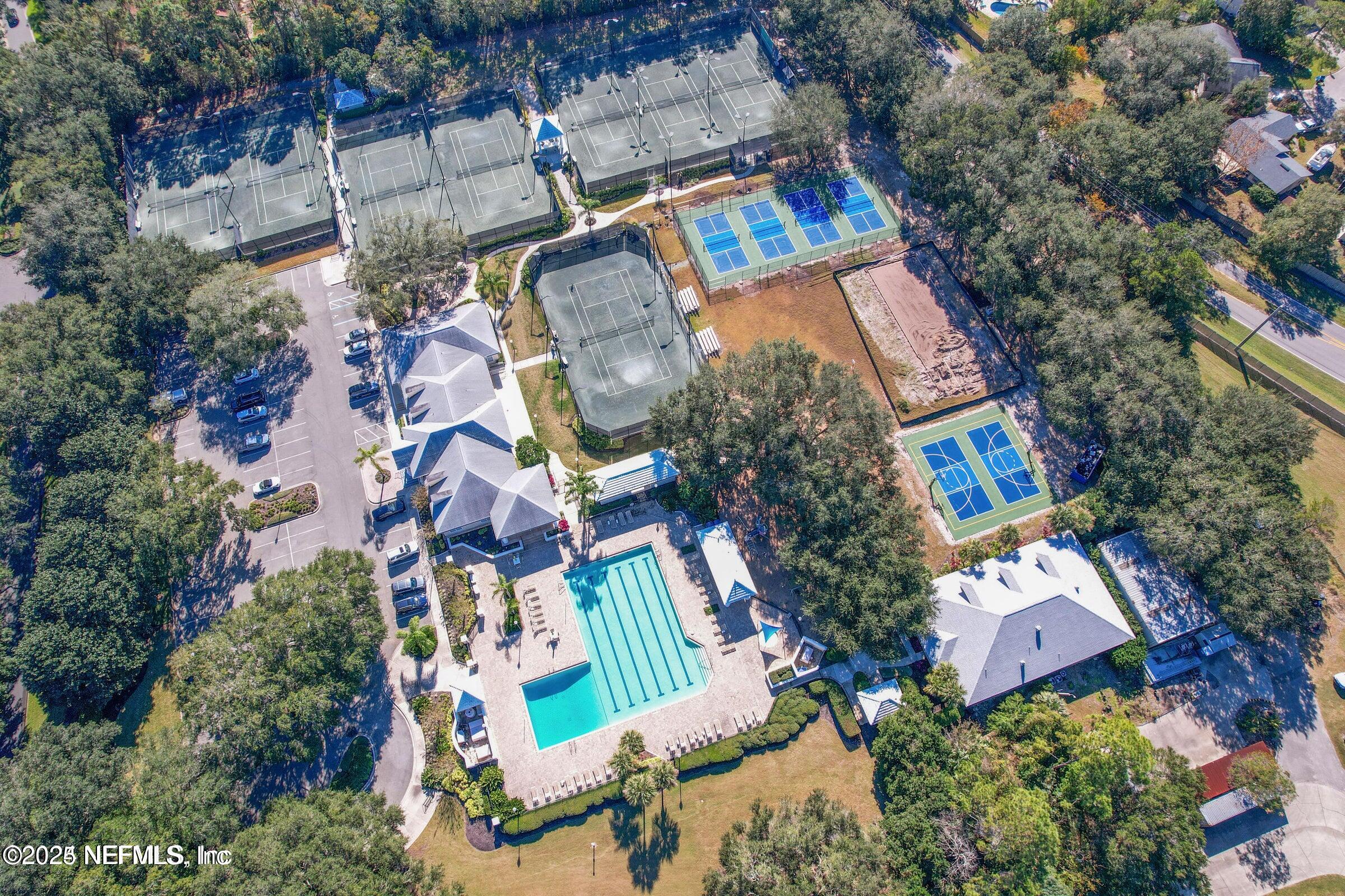 417 Blagdon Court Jacksonville, FL 32225 - Photo 35 of 43 an aerial view of residential house with outdoor space and swimming pool