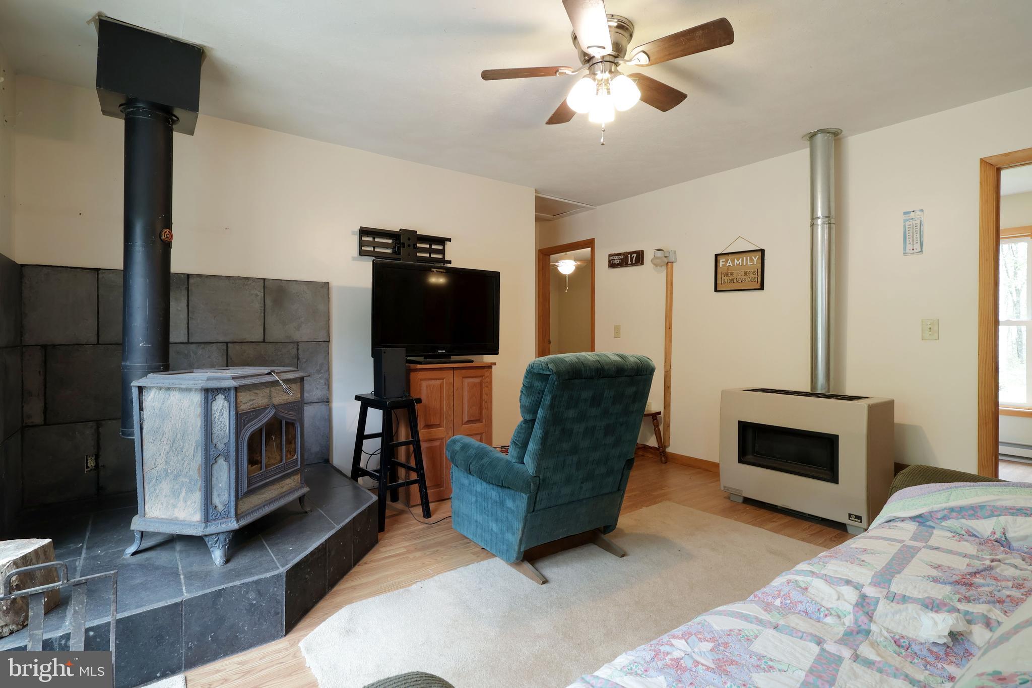 358 Buckridge Road Howard, PA 16841 - Photo 11 of 40 a living room with furniture and a fireplace