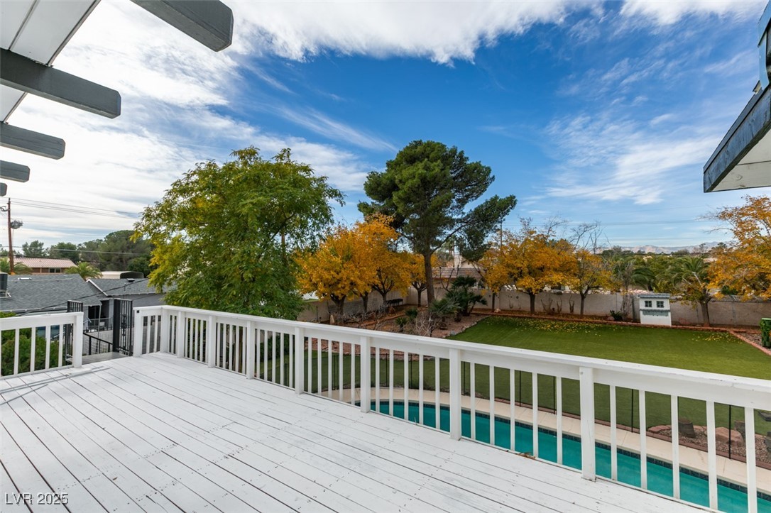 2875 Rosanna Street Las Vegas, NV 89117 - Photo 47 of 54 OUTDOOR DECK LOOKING AT THE BACKYARD