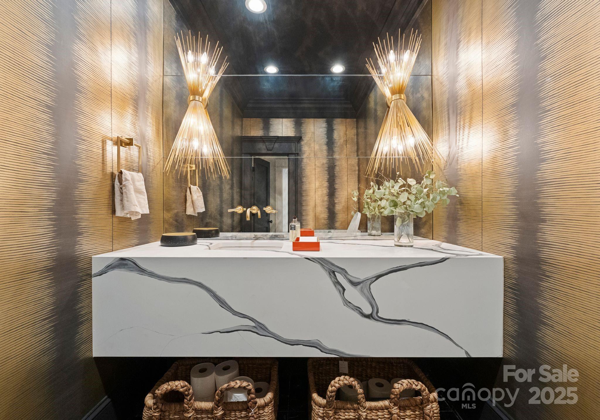 1550 Queens Road West Charlotte, NC 28207 - Photo 7 of 40 a bathroom with a sink and a mirror