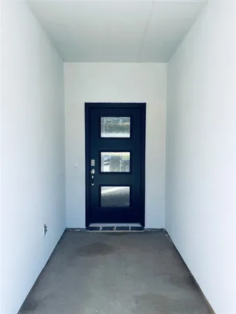 a room with window and closet