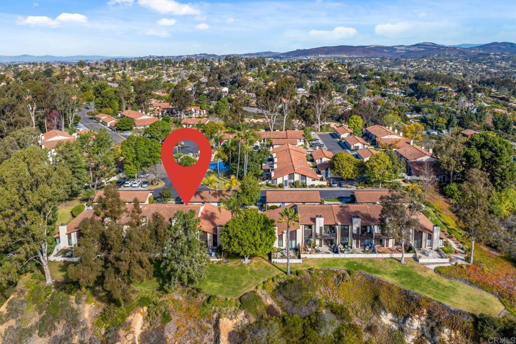 132 South Jayton Lane Encinitas, CA 92024 - Photo 29 of 37 an aerial view of residential house with outdoor space and trees all around