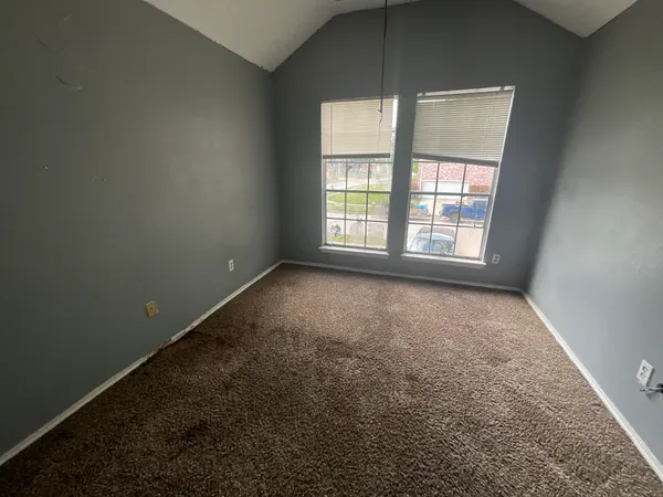 an empty room with a window