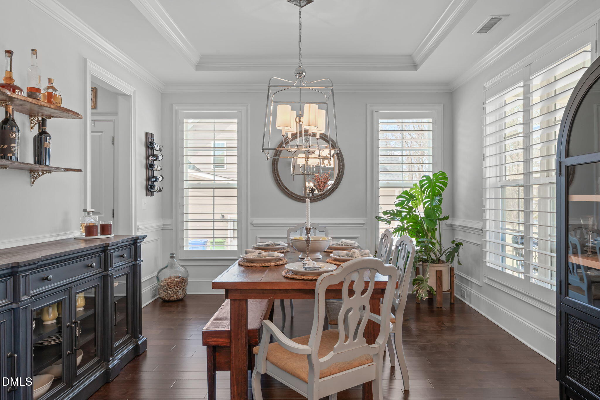 4144 Olde Judd Drive Willow Spring, NC 27592 - Photo 6 of 52 a view of a dining room with furniture window and wooden floor
