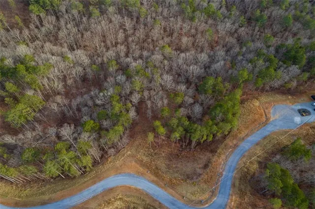 a view of a dry yard with lots of green space