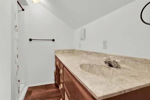 a view of a sink washer and dryer