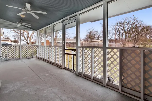 a view of a porch